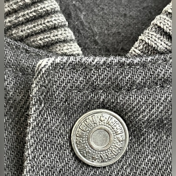 Supreme Denim Twill Varsity Jacket XL black and great condition comfortable 2014 - Picture 10 of 10